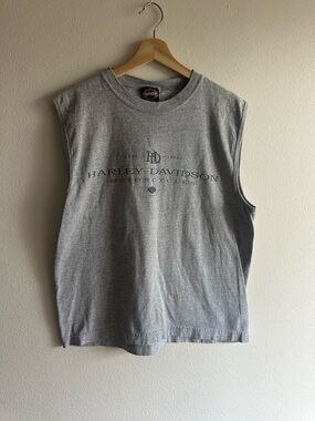 Harley-Davidson Men’s Gray Sleeveless Logo Shirt